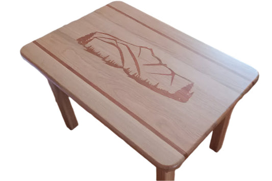 Klubska mizica z intarzijo Porezna