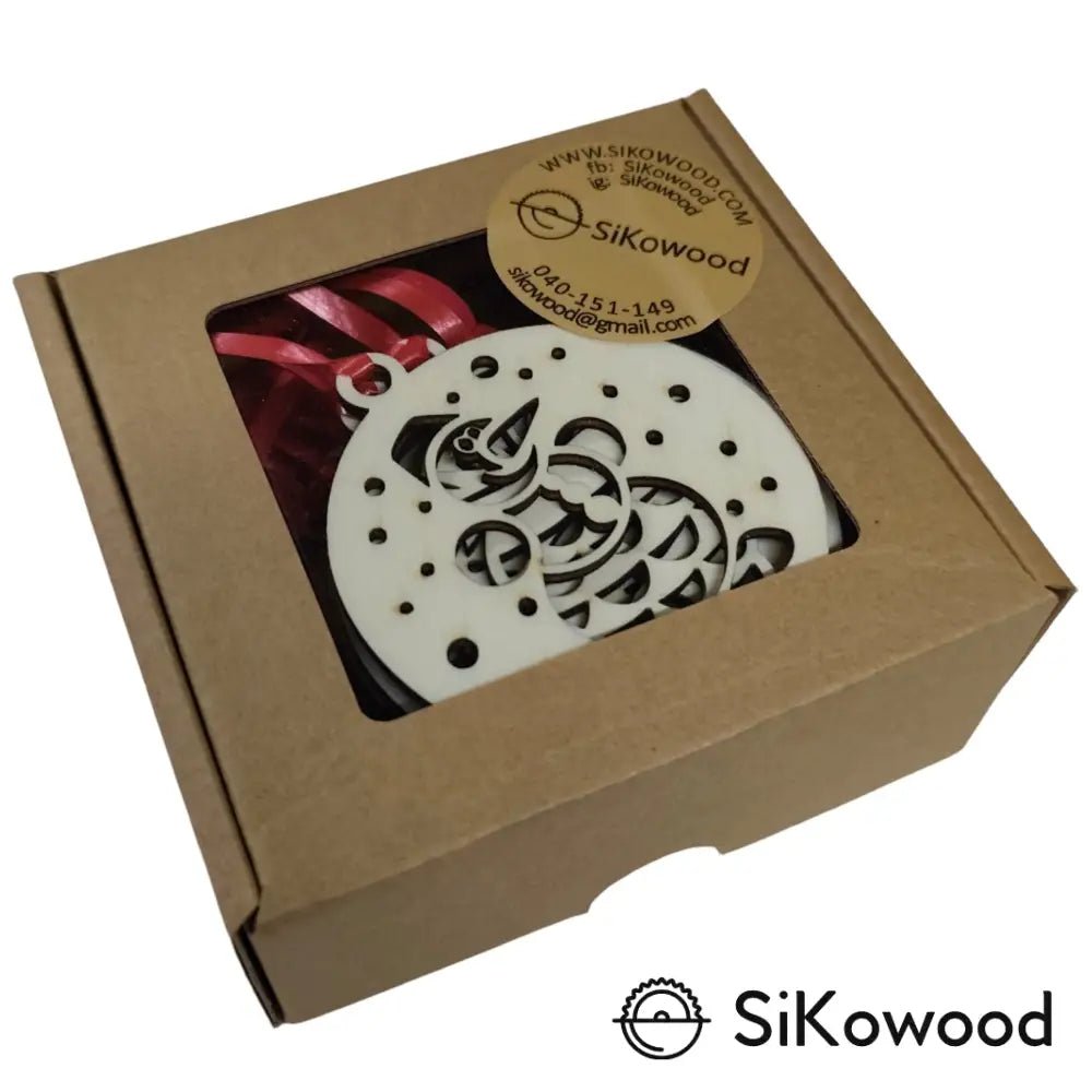 SiKowoodLeseni božični okraski – okraski za božično drevo 8 cm